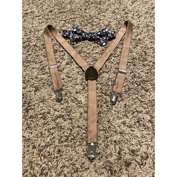 Boys suspender and bow tie bundle set - Picture 1 of 2